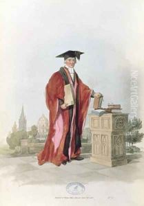 Doctor of Civil Law at Oxford University from Costume of Great Britain, 1805 by William Henry Pyne