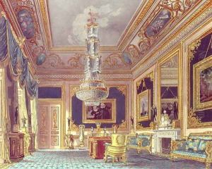 The Blue Velvet Room, Carlton House from Pynes Royal Residences, 1818 by William Henry Pyne