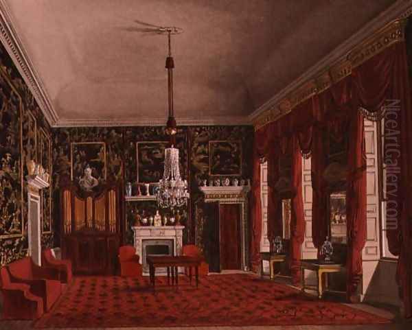 The Queens Breakfast Room, Buckingham House, engraved by Daniel Havell 1785-1826 from The History of the Royal Residences by William Henry Pyne 1769-1843 pub. 1817 - view 1