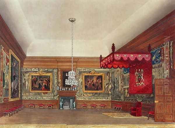 The Throne Room, Hampton Court from Pynes Royal Residences, 1818 - view 1