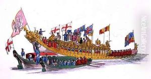 City State Barge, from Costume of Great Britain, published by William Miller, 1805