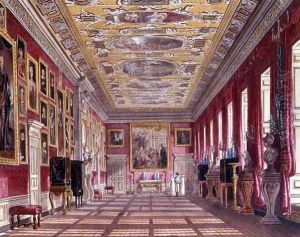 The Kings Gallery, Kensington Palace from Pynes Royal Residences, 1818 by William Henry Pyne