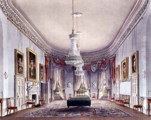 The Dining Room, Frogmore from Pynes Royal Residences, 1818 by William Henry Pyne