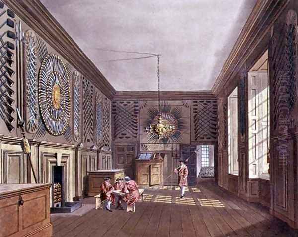 The Guard Chamber, St. James Palace from Pynes Royal Residences, 1818 - view 1