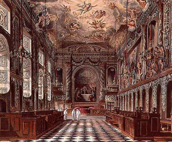 The Royal Chapel, Windsor Castle from Pynes Royal Residences, 1818 - view 1