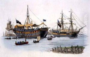 Prison Ships, from Costume of Great Britain, published by William Miller, 1805 by William Henry Pyne