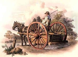 Watering Cart, from Costume of Great Britain, published by William Miller, 1805