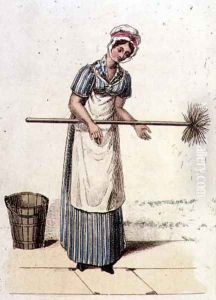 The Housemaid from The World in Miniature, 1827 by William Henry Pyne