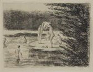 Badende Jungen by Max Liebermann