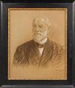 Brustbildnis Vonnathanael Pringsheim by Max Liebermann