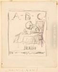 Buchdeckelentwurffur "ein Abc In Bildern"