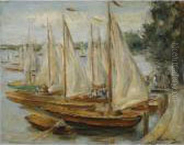 Segelboote Am Wannsee (sailing Boats On Wannsee Lake) - view 1