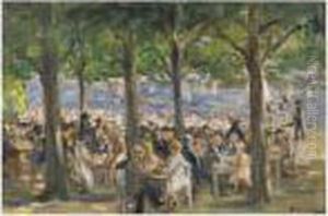 Gartenlokal An Der Havel Unter Baumen by Max Liebermann