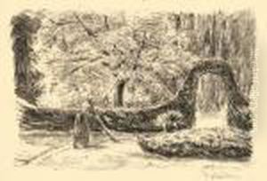 "bedienerin Im Garten Von Wannsee" by Max Liebermann
