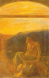 Leda 1907 by Gaetano Previati