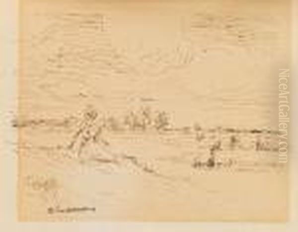 Frau In Landschaft. - view 1