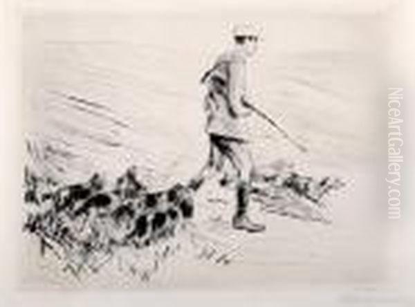 Hunter And Dogs - view 1