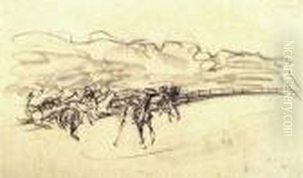 Riders And Horses - view 1