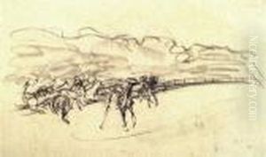 Riders And Horses by Max Liebermann