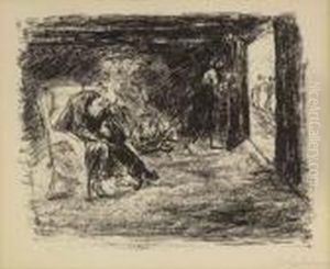 Die Ruckkehr Des Jungen Tobias by Max Liebermann