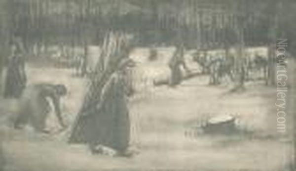 Holzsammler Im Walde - view 1