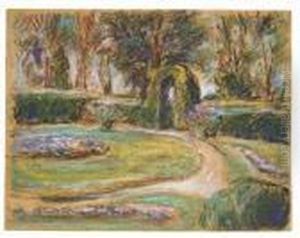 Das Rondell Im Heckengarten by Max Liebermann