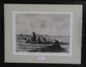 Netzflickerinnen by Max Liebermann