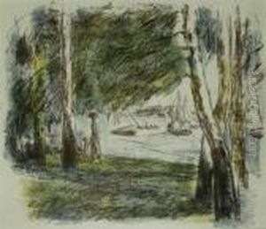 Blick Von Der Uferpromenade Auf Den Wannsee by Max Liebermann