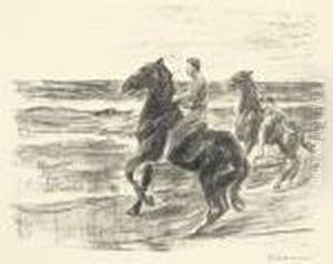 Reiter Am Strande by Max Liebermann