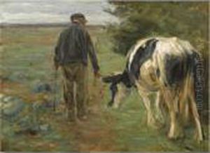 Bauer Mit Kuh (farmer And Cow) by Max Liebermann