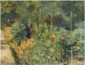 Der Nutzgarten In Wannsee Nach Westen (the Wannsee Garden To Thewest) by Max Liebermann
