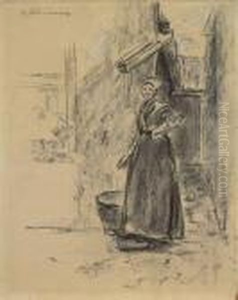 Hollandische Hofecke Mit Frau - view 1