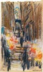 Scena Di Strada In Italia by Max Liebermann