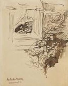 Mann Am Fenster Bei Mondschein Mann Am Fenster Bei Mondschein
