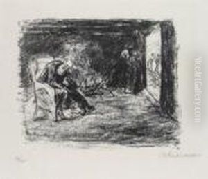 Die Ruckkehr Des Jungen Tobias. by Max Liebermann