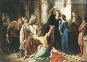 King Salomon Being Cursed by his Mother 1857