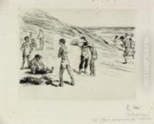 Badende Jungen by Max Liebermann