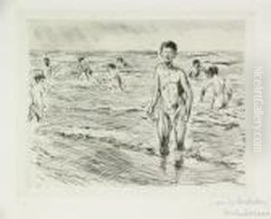Badende Jungen by Max Liebermann