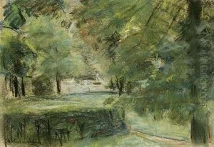 Der Garten Des Kunstlers Am Wannsee Mit Blick Auf Dieheckengarten. by Max Liebermann