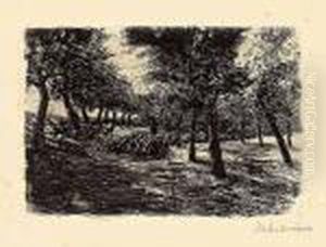 "schafherde Unter Baumen" by Max Liebermann