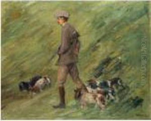 Jager In Den Dunen - Trainer Mit Hunden (hunter In The Dunes -trainer With Hounds) by Max Liebermann