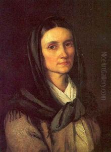 Portrait of the Artist's Mother 1853 by Soma Orlai Petrich