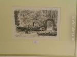 Bedienung Im Garten Vor Dem Wannsee by Max Liebermann