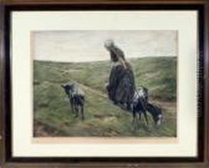 Die Ziegenhirtin by Max Liebermann