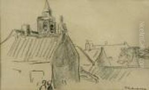 Hollandische Dacher Mit Kirchtur by Max Liebermann