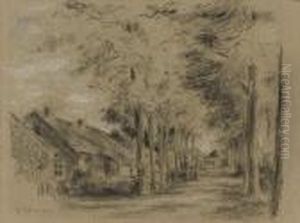 Dorfstrase In Laren by Max Liebermann