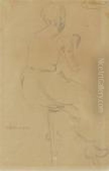 Woman Sewing, C. 1877 - view 1