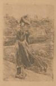 Die Kleine Schafhirtin by Max Liebermann
