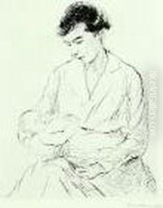 Mutter Und Kind by Max Liebermann