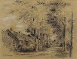 Village Street In Laren by Max Liebermann